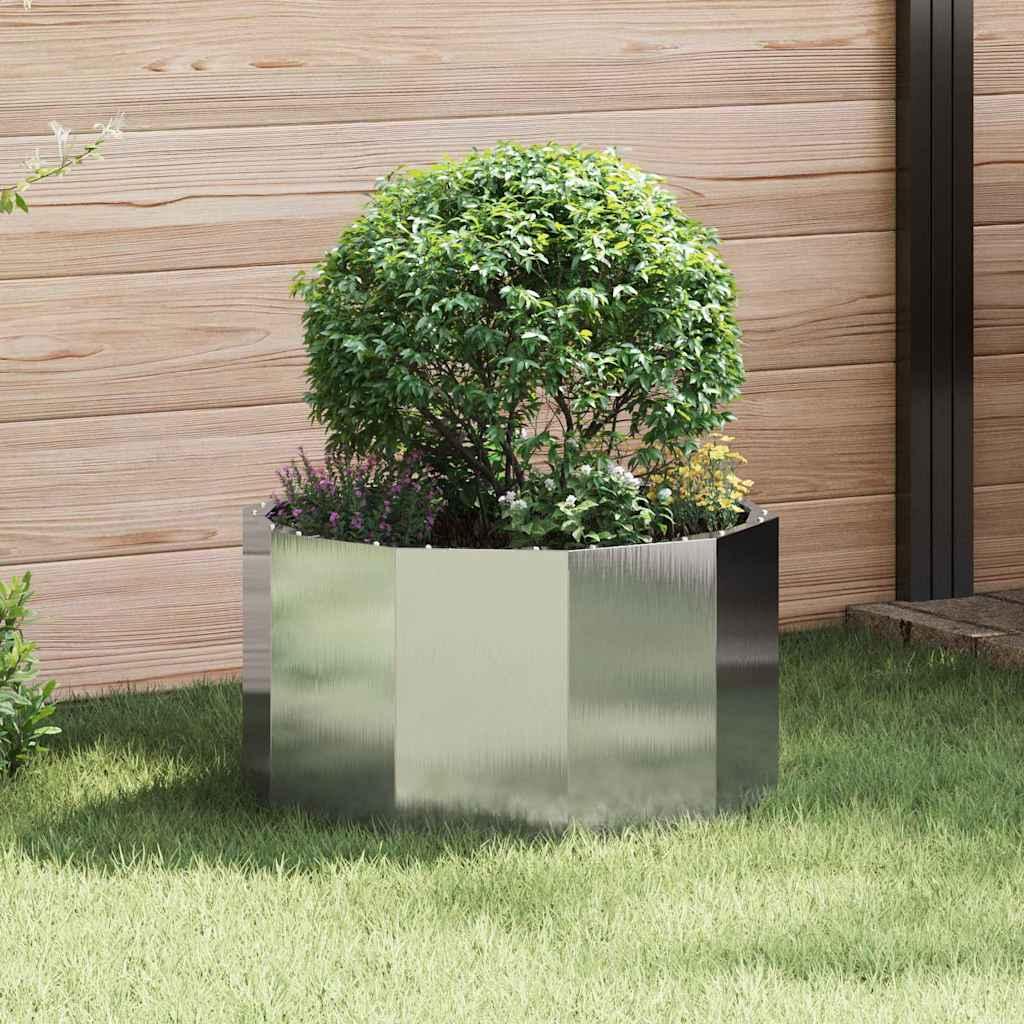 Plantekasse Sølv 60 x 60 x 35 cm Rustfrit stål