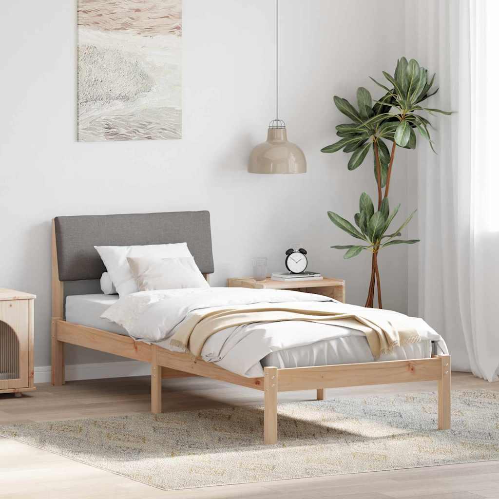 Sengestel Brun og taupe 80 x 200 cm Massivt fyrretræ