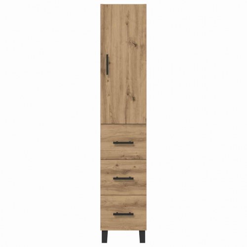 Highboard i artisan egetræ 34,5 x 34 x 180 cm
