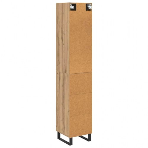 Highboard i artisan egetræ 34,5 x 34 x 180 cm