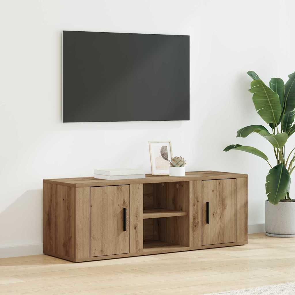 TV-skab Artisan Egetræ 100 x 31,5 x 35 cm Konstrueret træ
