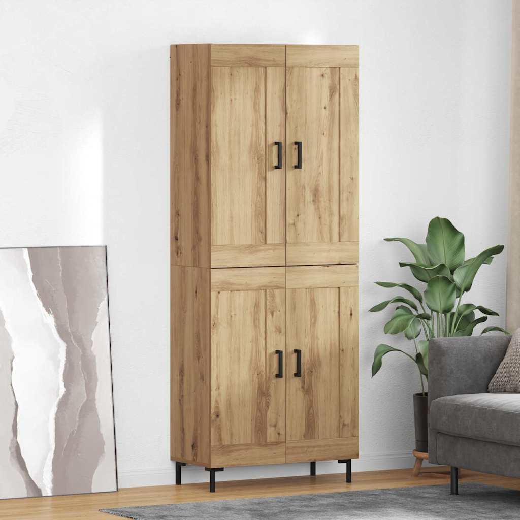 Highboard højskab 2 stk. artisan egetræ 69,5 x 34 x 180 cm