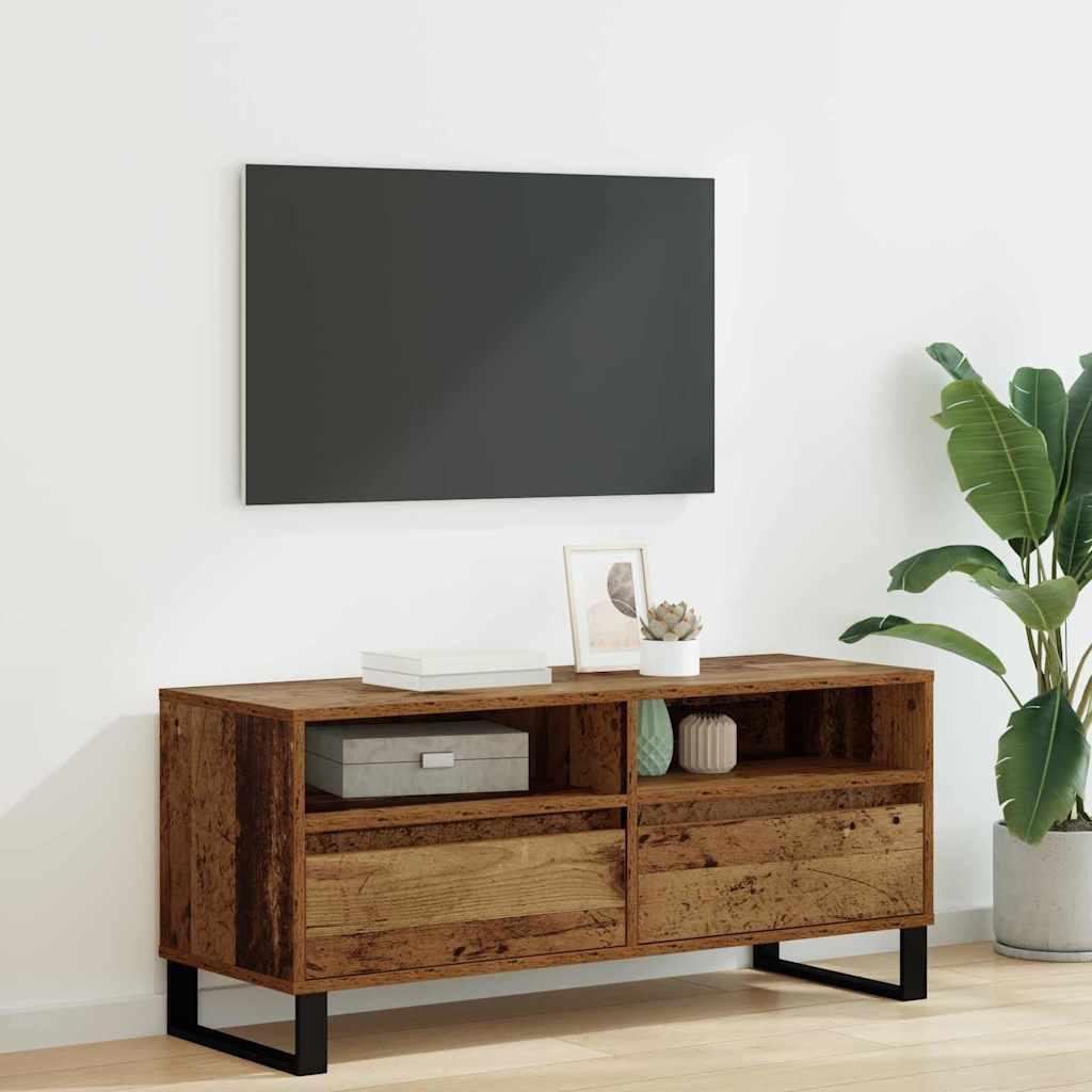 TV-skab Gammelt træ 100 x 34,5 x 44,5 cm Ingeniørt træ og jern