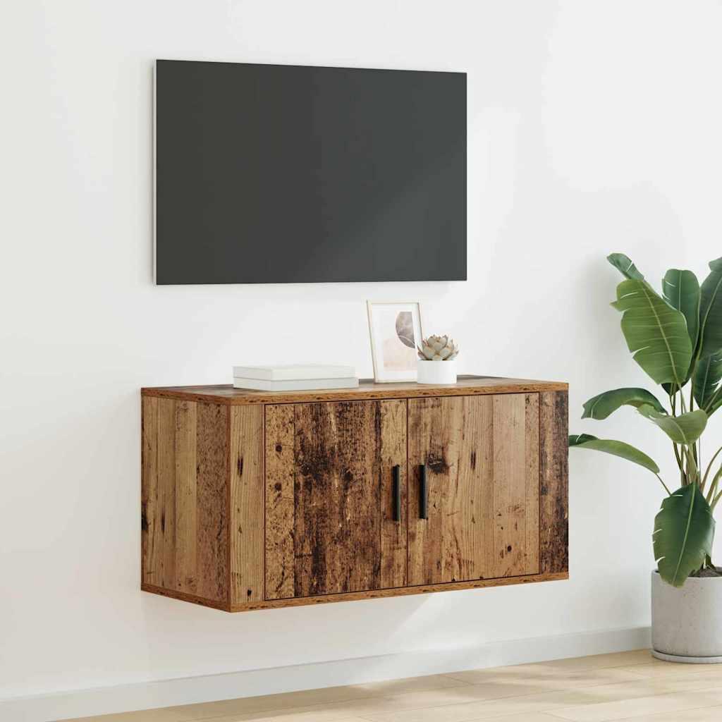 Vægmonteret TV Skab Vægmonteret Gammelt træ 80 x 34,5 x 40 cm