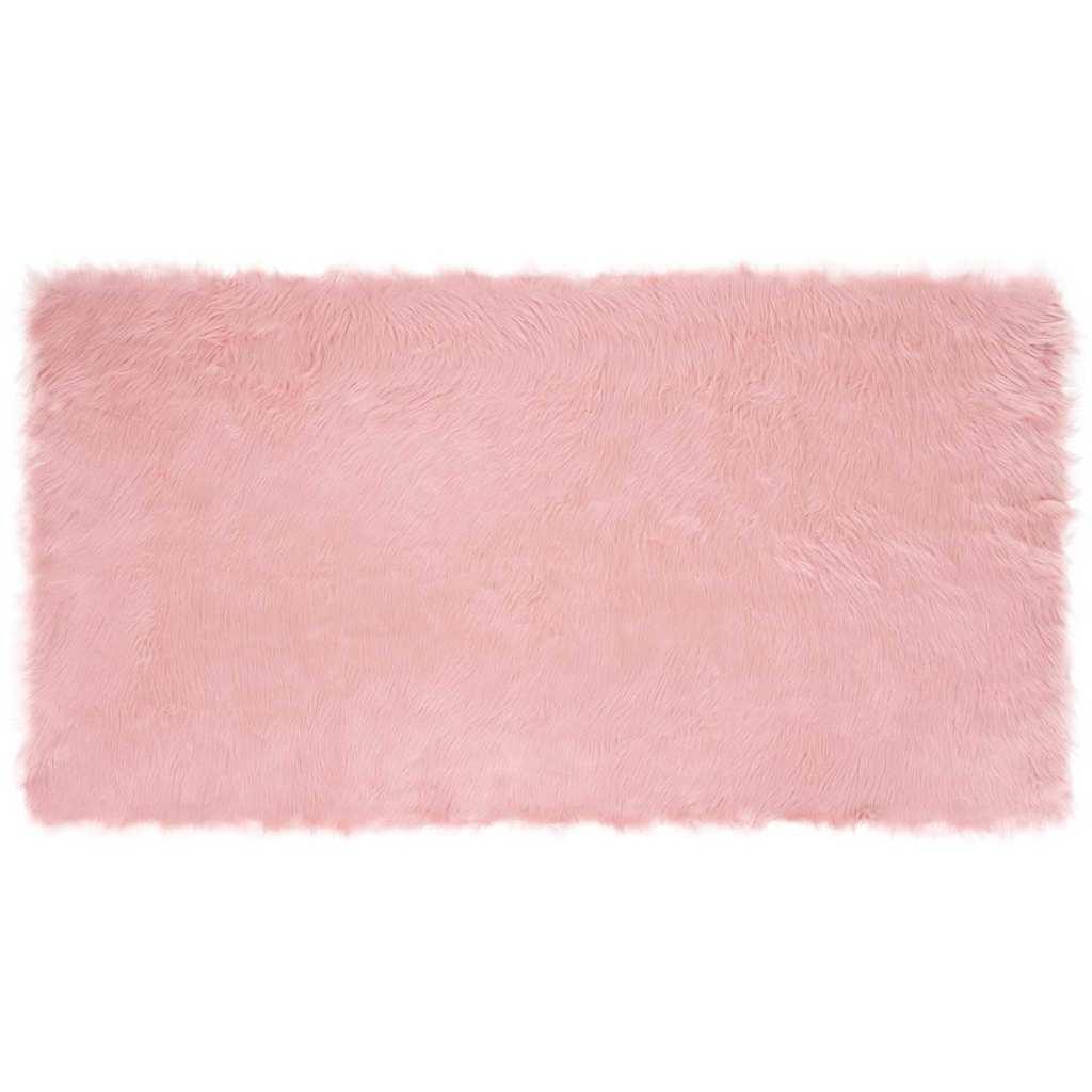 Falsk FÃ¥reskind TÃ¦ppe LyserÃ¸d 80 x 150 cm Polyester