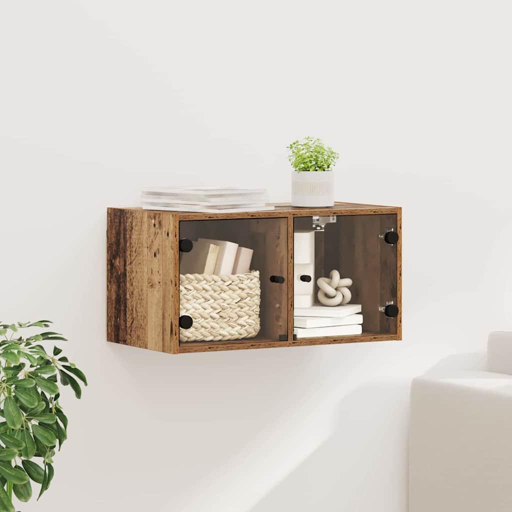 Vægskab Vægmonteret Gammelt træ 68 x 37 x 35 cm Konstrueret træ