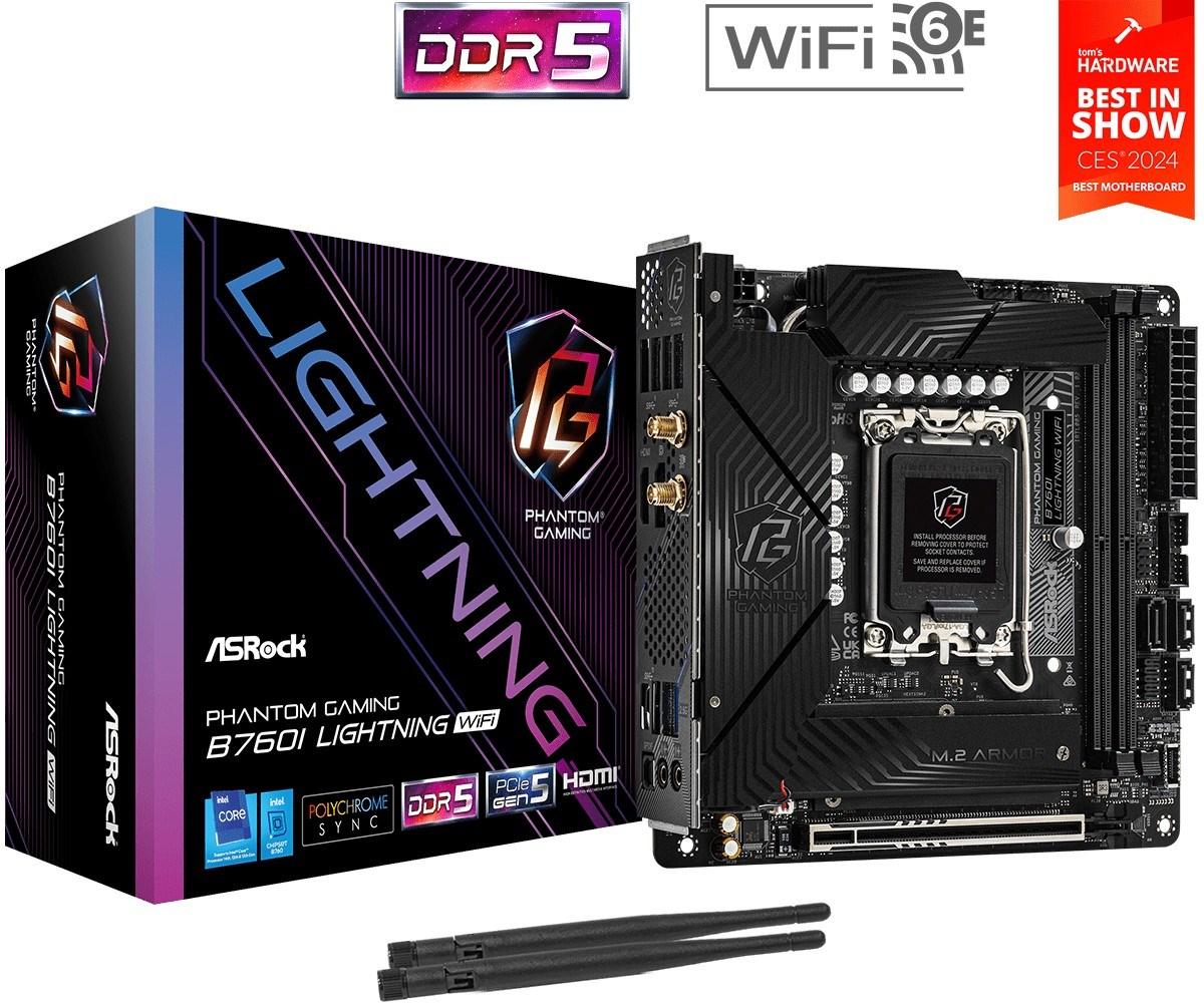 Bundkort mini-ITX Asrock B760I Lightning WiFi billede