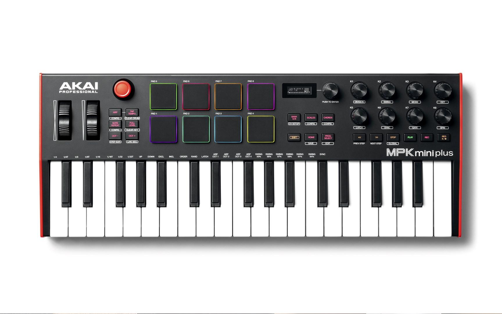 MIDI-keyboard AKAI MPK Mini Plus - kompakt kontrolklaver billede