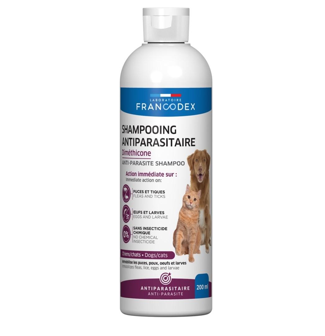 Hundeshampoo og katte­shampoo – FRANCODEX antiparasit med dimethicon, 200 ml