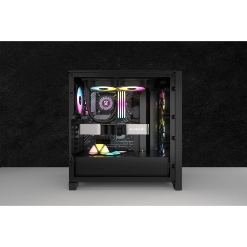 CPU vandkøler Corsair iCUE Link H100i - 240 mm, LCD, 2×120 mm, sort