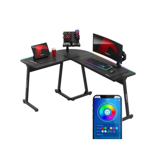 Gamingbord Huzaro Hero 6.0 RGB – sort L-form
