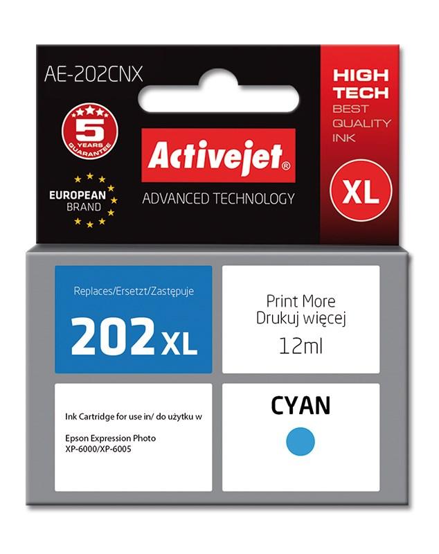 Blækpatron til Epson 202XL - Activejet AE-202CNX, cyan, 12 ml (XL)
