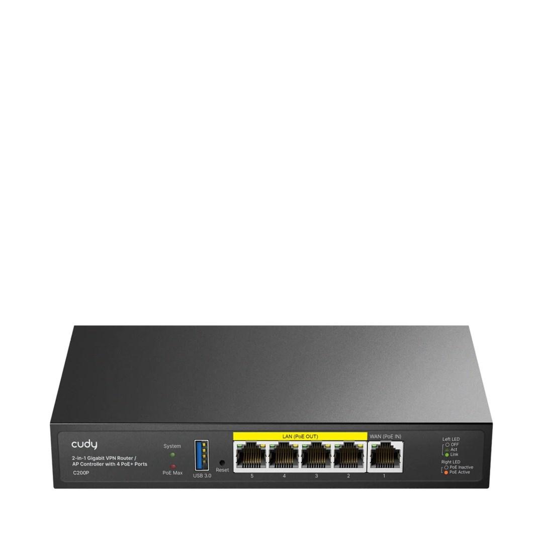 Gigabit router Cudy C200P med PoE-porte og VPN