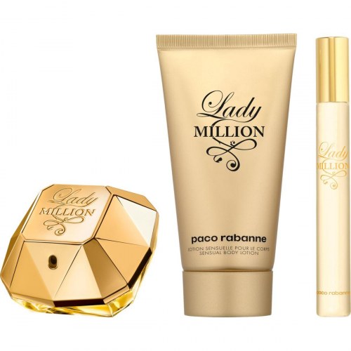 Parfume gaveæske til kvinder Paco Rabanne Lady Million EDP - 3 dele
