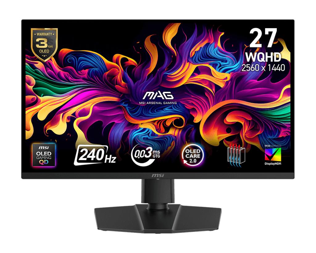 Skærm 27" MSI MAG 273QP QD‑OLED - WQHD 240 Hz billede