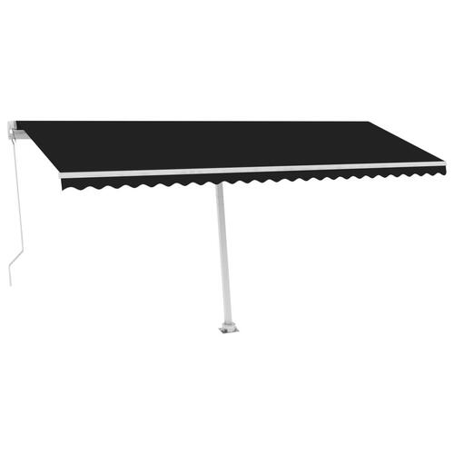 Fritstående markise 500x300 cm manuel betjening antracitgrå