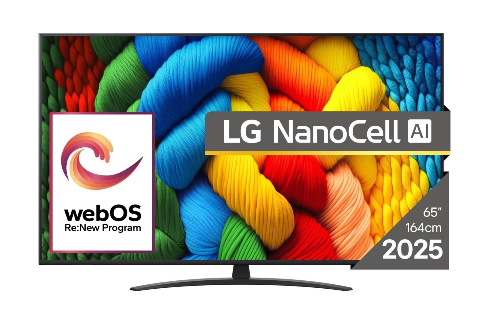4K Smart TV LG NanoCell AI 65" (65NANO81A3A) - 2025, sort