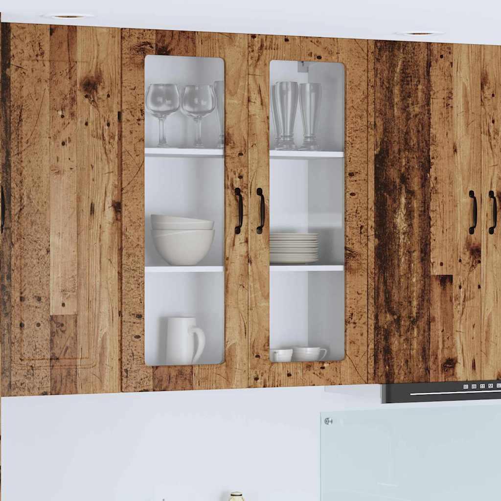 Vægskab til køkken Gammelt træ 80 x 31 x 100 cm Konstrueret træ