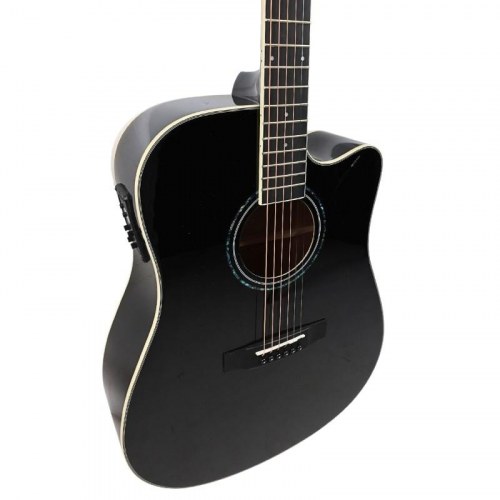 Elguitar akustisk-elektrisk 4/4 - V-tone VEAG1 CE, sort