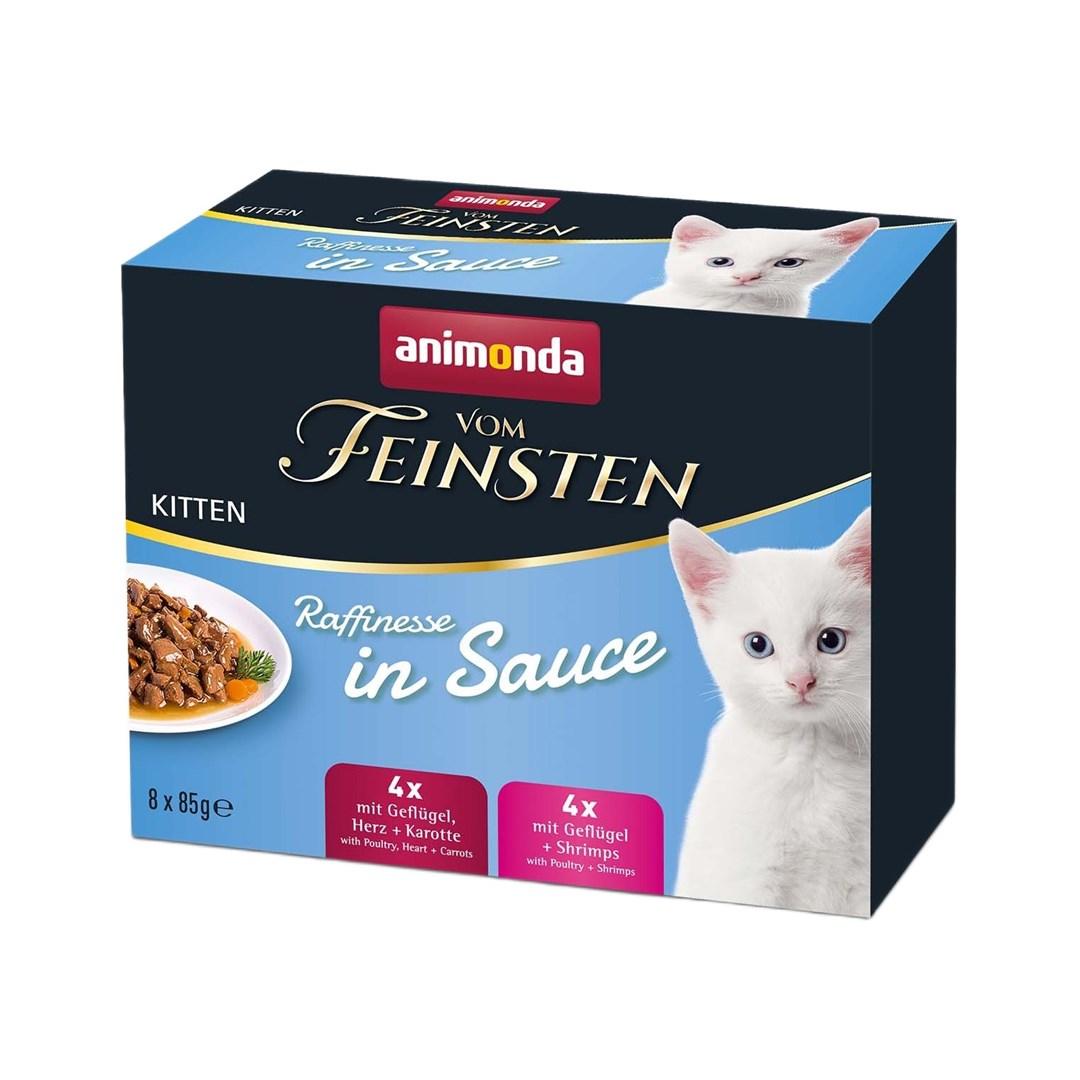 Vådfoder til kattekillinger animonda Vom Feinsten Raffinesse i sauce 8×85 g