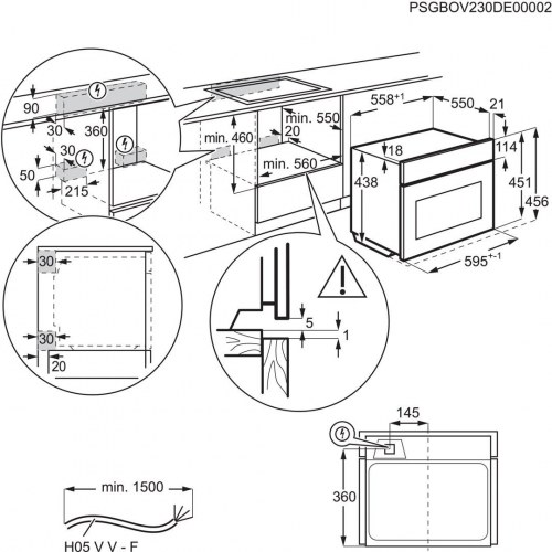 Indbygningsovn Electrolux LVL8E09Z – pyrolyse, varmluft og mikroovn