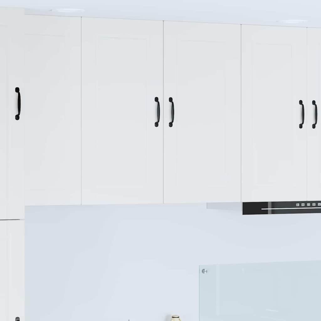 Vægskab til køkken med dør Hvid 80 x 31 x 80 cm Konstrueret træ