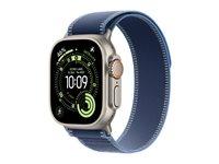 Smartwatch Apple Watch Ultra 3 49 mm - sølv titan med blå Trail Loop (M/L) billede