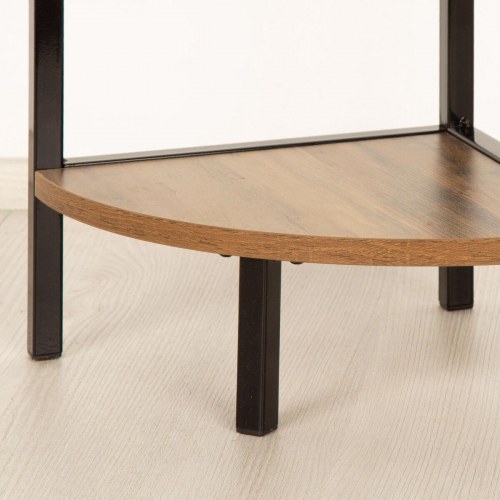 Hjørnereol Max Home - sort jern og træ MDF, 24 × 80 × 24 cm