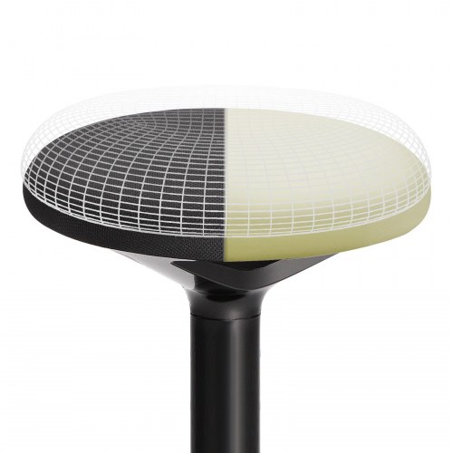 Kontorskammel aktiv vippe- og balancestol, justerbar 55–70 cm, sort