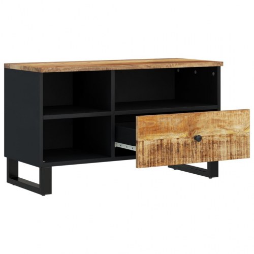 Tv-bord 80x33x46 cm - massivt mangotræ og konstrueret træ