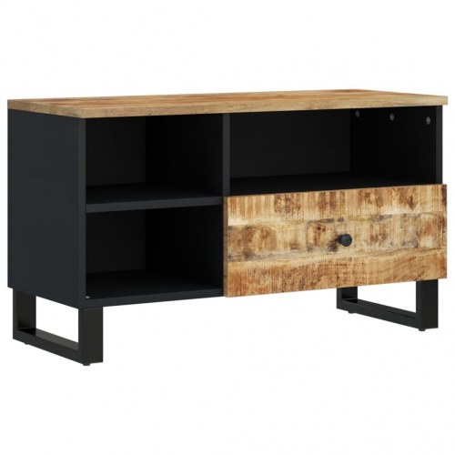Tv-bord 80x33x46 cm - massivt mangotræ og konstrueret træ