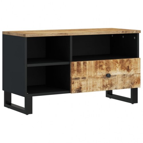 Tv-bord 80x33x46 cm - massivt mangotræ og konstrueret træ