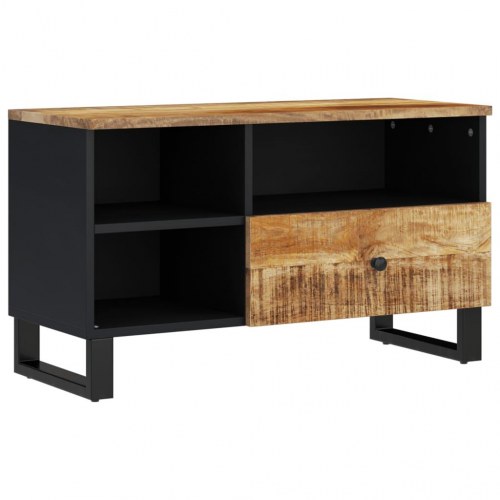 Tv-bord 80x33x46 cm - massivt mangotræ og konstrueret træ