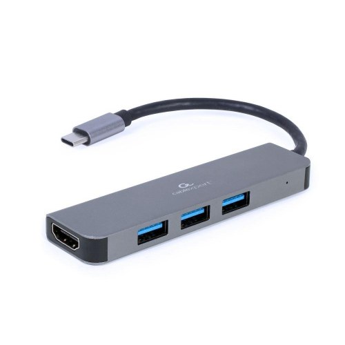 USB-C hub med HDMI – Gembird 2-i-1 multiport-adapter