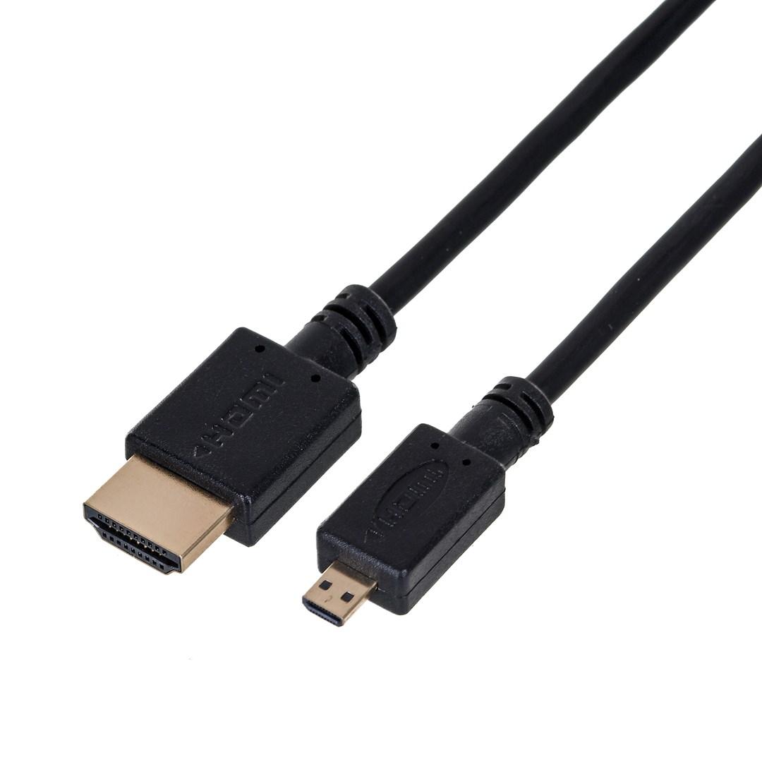 HDMI-kabel 1,8 m – Gembird micro HDMI til HDMI, sort billede