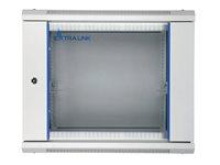 19" rackskab vægmonteret Extralink 9U 600×450 grå