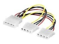 Strømkabel splitter 4-pin Molex til 2x Molex - Goobay 15 cm billede