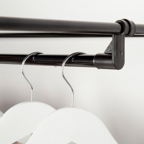 Garderobeskab stof Max Home - sort 88 × 167 × 45 cm (2 enheder)