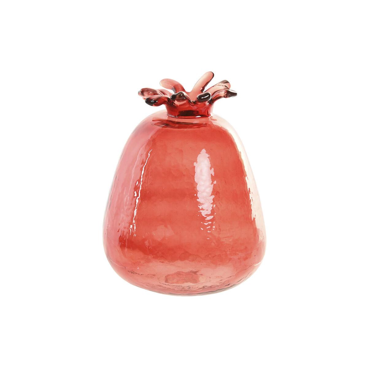 Vase glas rødbrun - moderne krystal, 18 cm bred