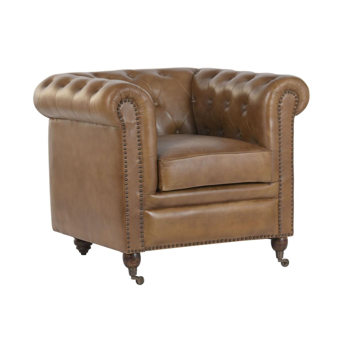 Lænestol i læder - , vintage design