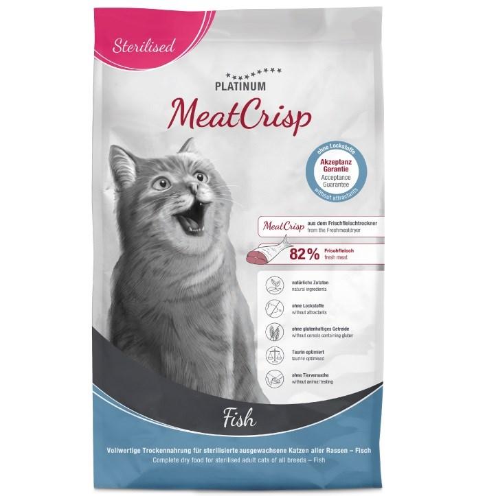 Tørfoder til kat - PLATINUM MeatCrisp Sterilised Fish 3 kg