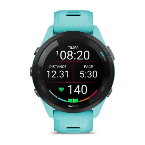 Sportsur Garmin Forerunner 265 - 46 mm AMOLED, GPS, Wi‑Fi - sort/blå
