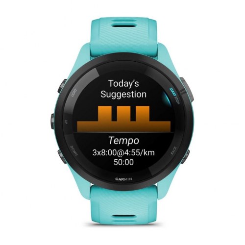 Sportsur Garmin Forerunner 265 - 46 mm AMOLED, GPS, Wi‑Fi - sort/blå