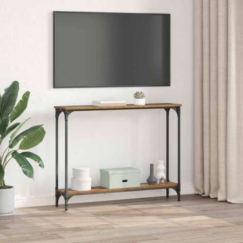 Konsolbord Gammelt træ 102 x 23 x 15.5 cm Konstrueret træ