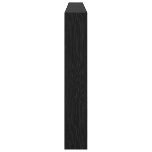 Sengegavl med LED og opbevaring - sort eg, 200 x 17 x 102 cm