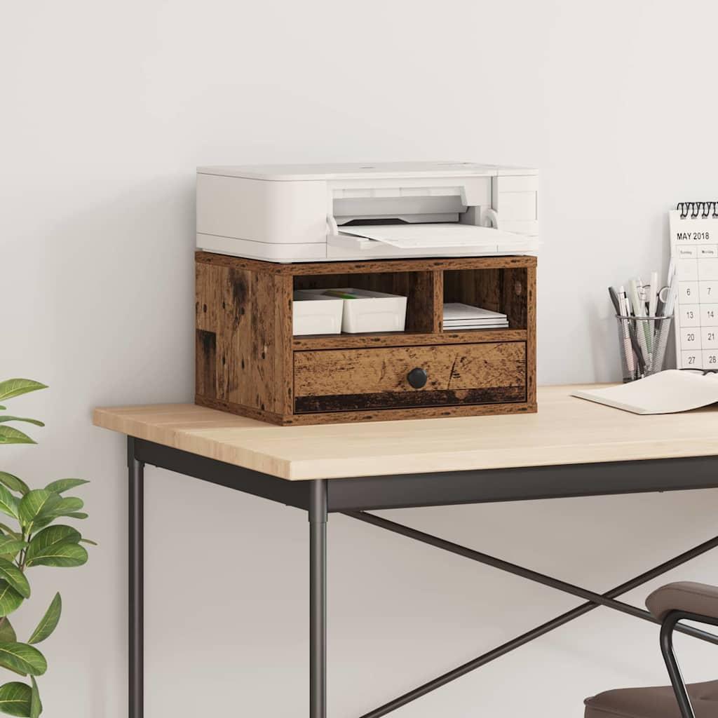 Printerstand Gammelt træ 40 x 32 x 24 cm Konstrueret træ