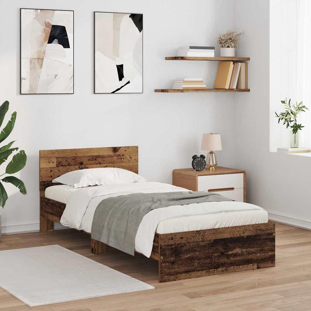 Sengestel Gammelt træ 100 x 200 cm Konstrueret træ
