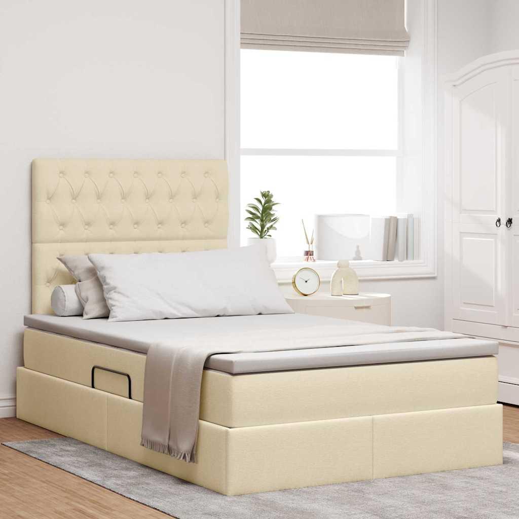 Seng Med Opbevaring Og Led Polyester - Creme / 120 x 200 cm / Quilted design