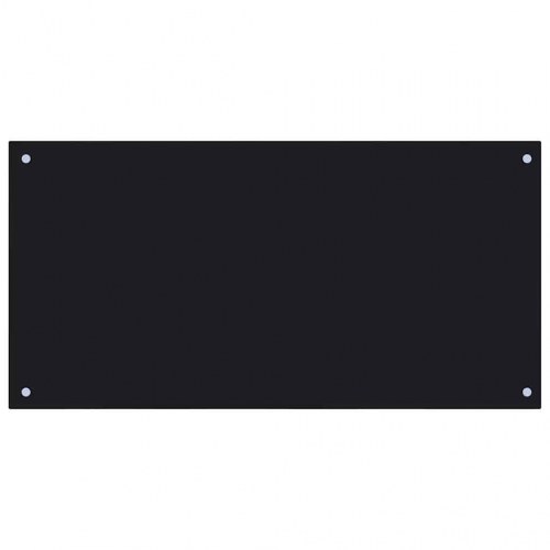 Køkken bagvæg 2 stk Sort 100 x 50 cm hærdet glas