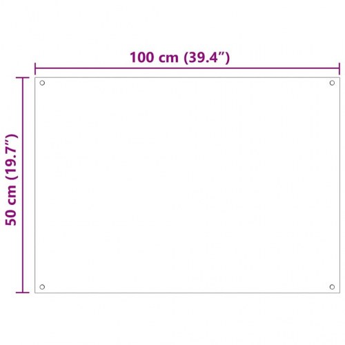 Køkken bagvæg 2 stk Sort 100 x 50 cm hærdet glas
